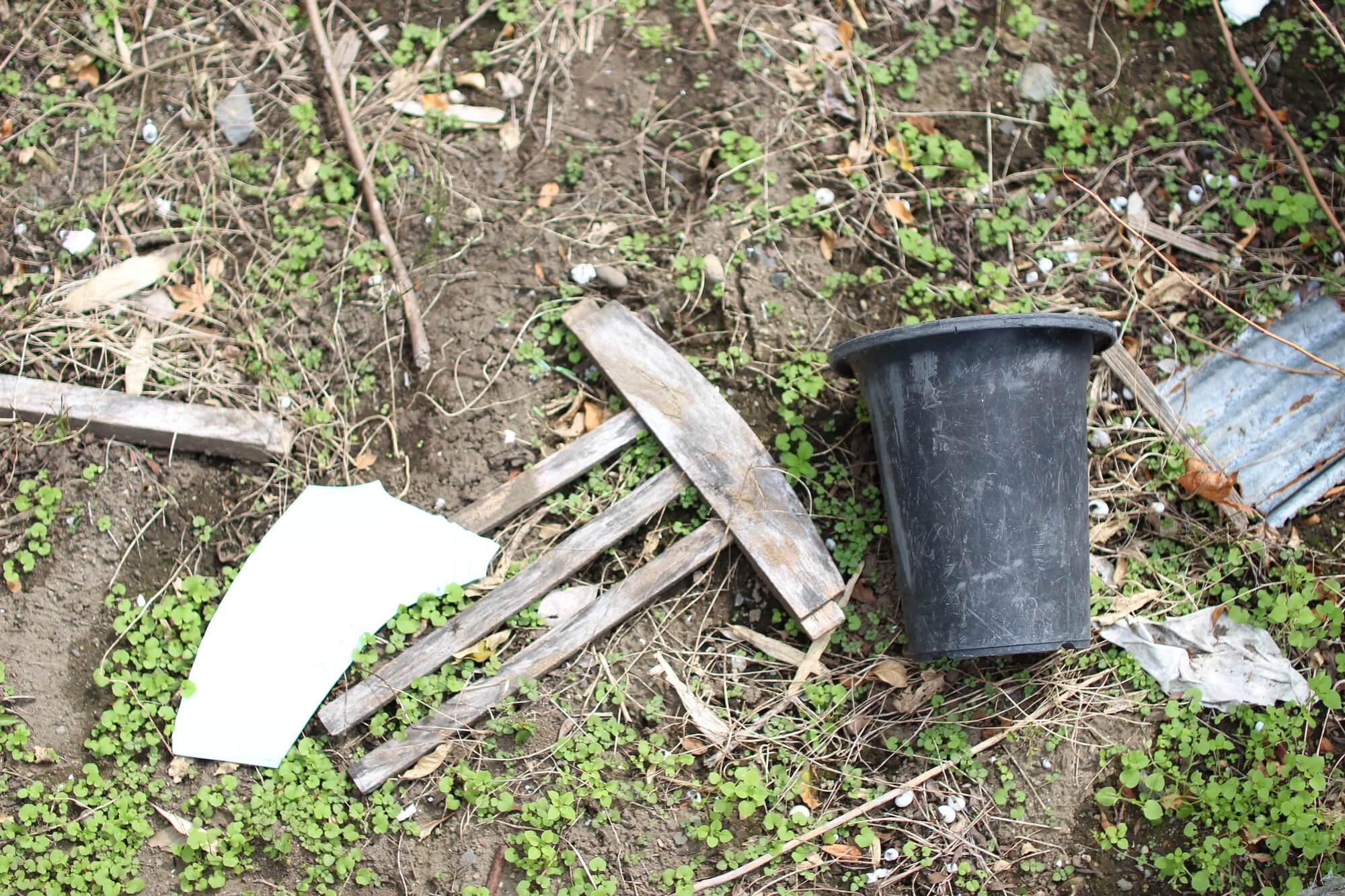 庭にまでゴミがはみ出したゴミ屋敷には、さまざまなリスク