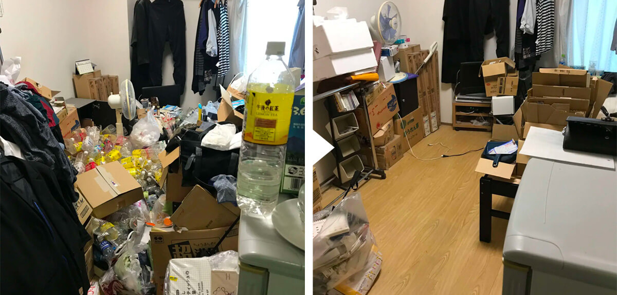 和歌山県津市のアパートのゴミ屋敷の清掃・掃除費用事例