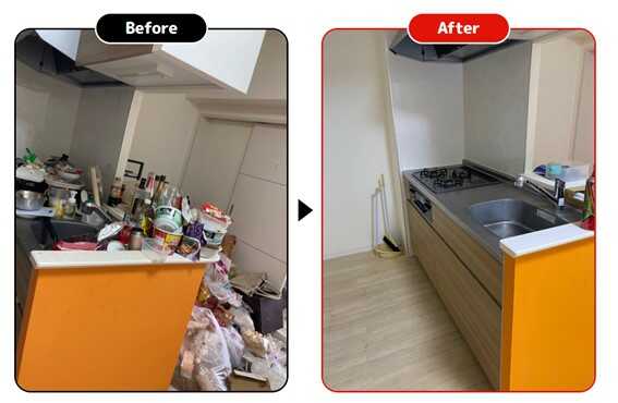 1DKの汚部屋片付け依頼